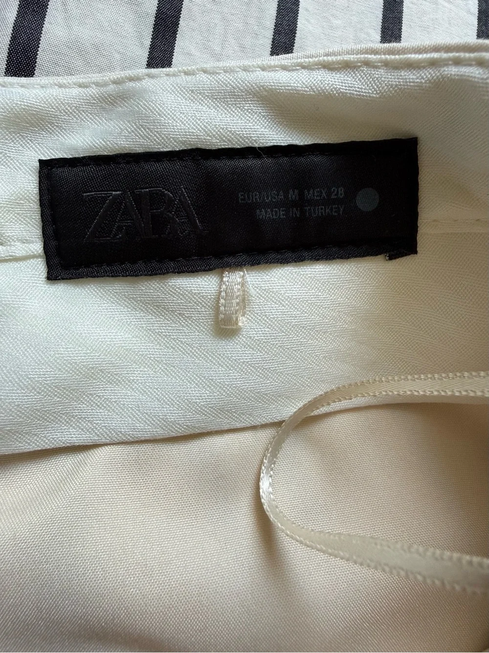 Zara ZW Collection Striped Pleated Pants